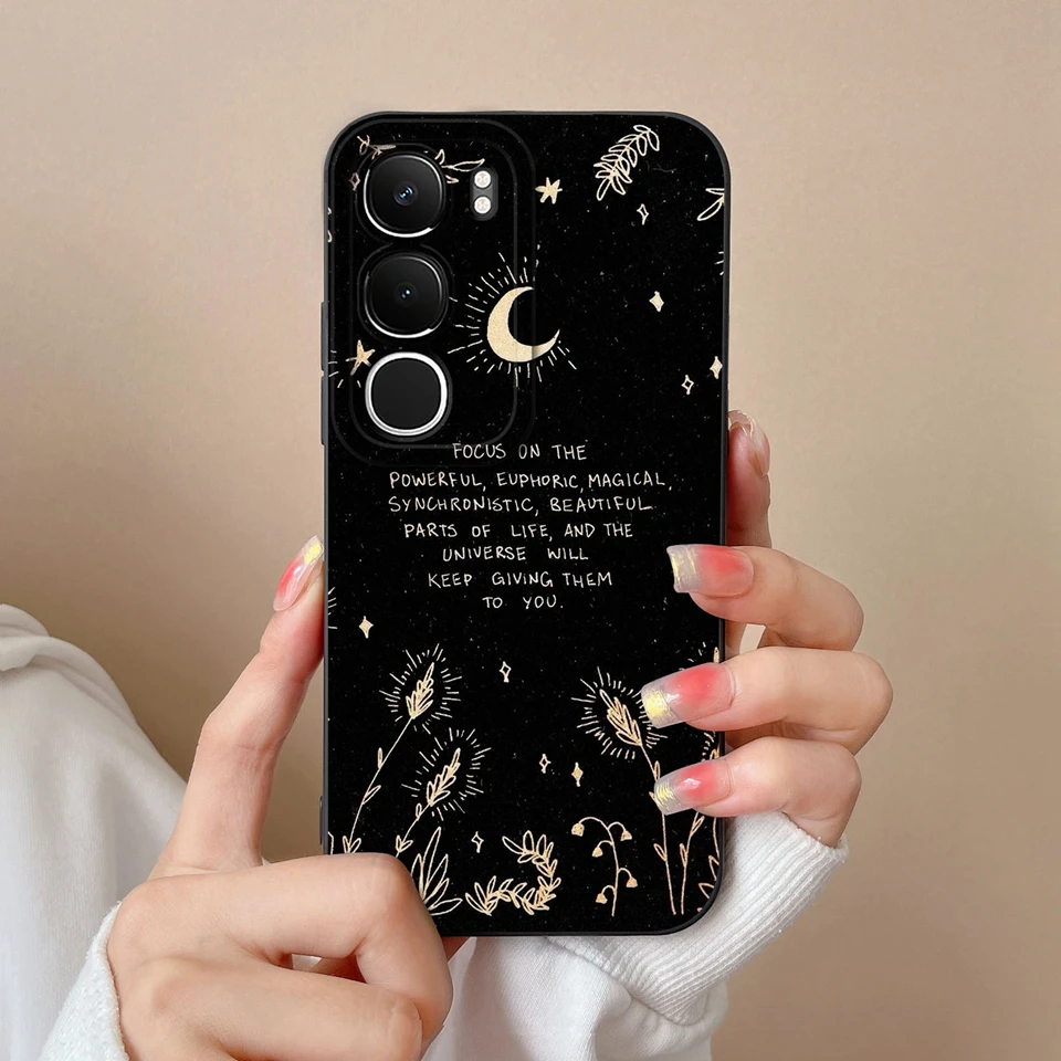 Cartoon Panda Flower Anti-Fingerprint Minimalist Phone Case Protector