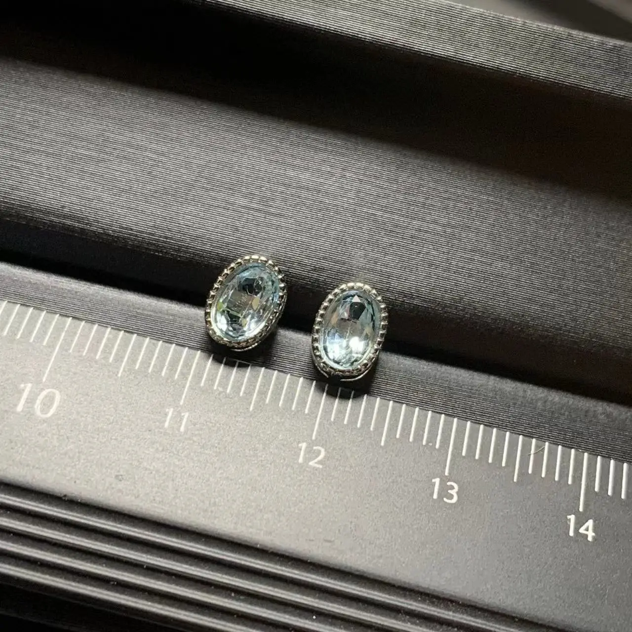 5*3MM Natural Blue Topaz Stud Earrings For Women Real 925 Sterling Silver Vintage Femme Gift Prevent Allergy Fine Jewelry Stone