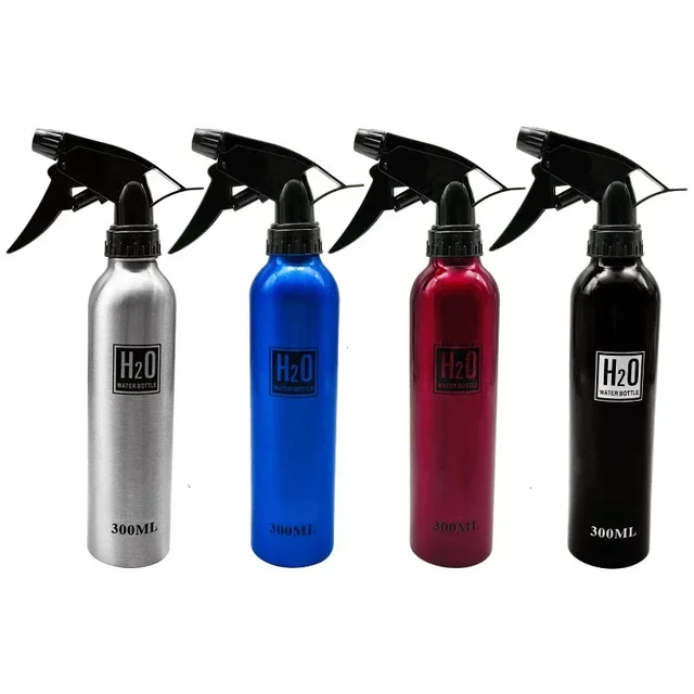 300ml Spray Bottle Refillable Mist Bottle Dispenser Hairdressing Empty Bottle Salon Aluminum Water Can Barber Tools Wholesale