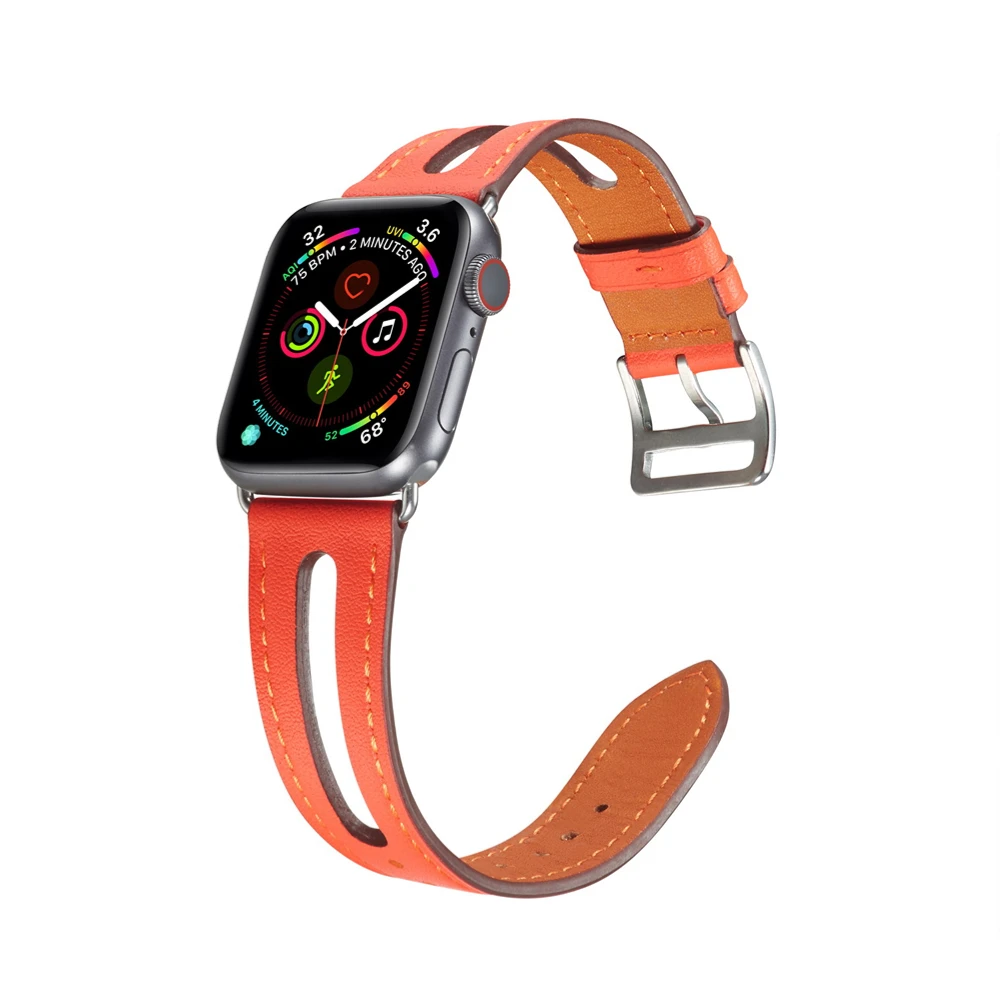Leather Strap For Apple Watch Ultra 49mm 8 7 45mm 41mm Sports hollowed out Bracelet Band iWatch 6 5 4 3 SE 44mm 40mm 42mm Correa