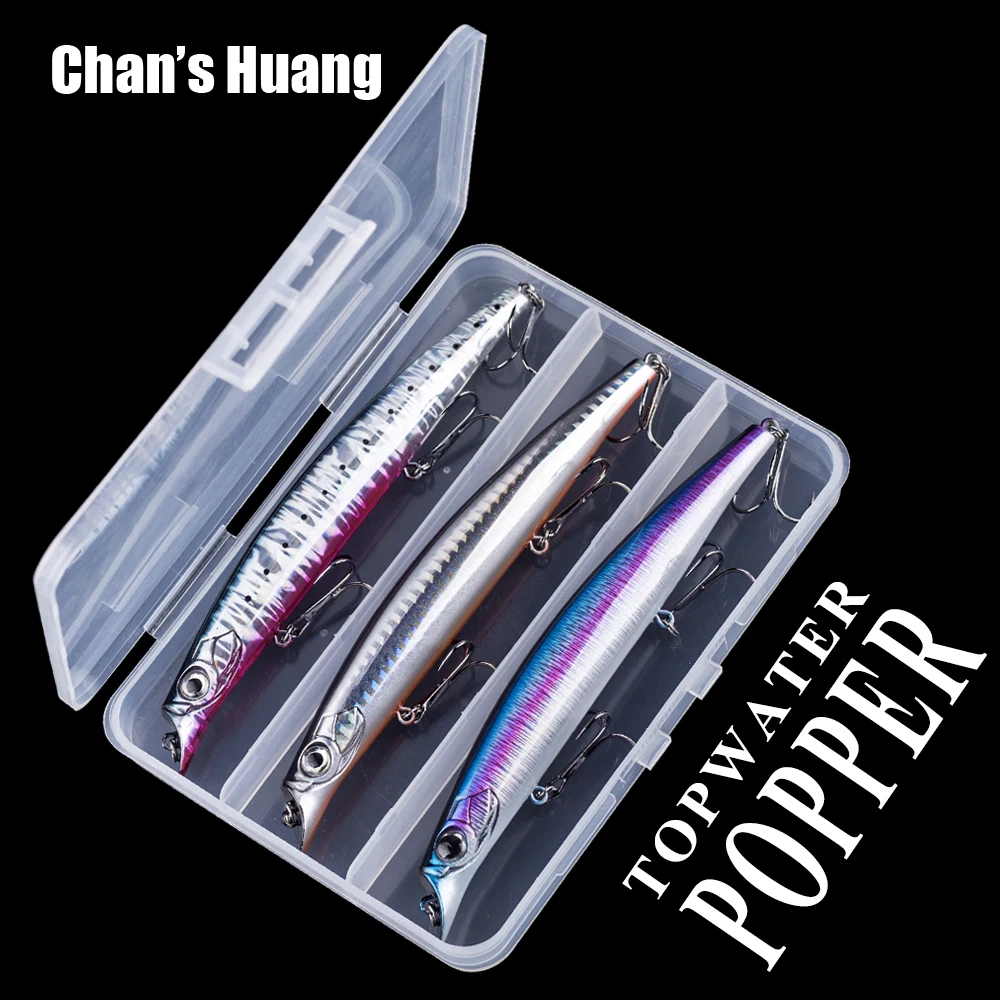 

Chan's Huang 3 шт./коробка 14 см 18 г/5,51 дюйма 0,63 унции топвотер поппер искусственный набор карандаш Рыболовная Снасть погремушки набор рыболовных приманок