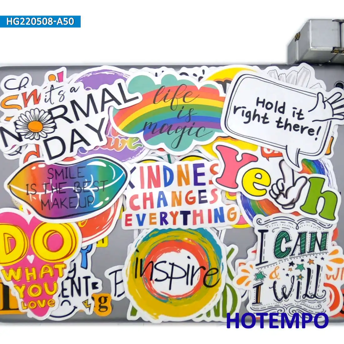 20/30/50 Stück, Inspirierende Wortaufkleber, Positive Energie Slogan, Pop-Art, für Telefon, Scrapbook, Auto, Fahrrad, Skateboard, Tagebuch, Motorrad, Helm, Gepäck, Glas, Tasse, Wand, Laptop-Aufkleber – Detail 8