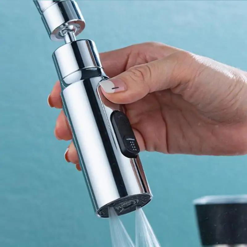 Kitchen Faucet Aerator 3 Modes Universal 360 Rotating Anti-Splash Faucet Extender Washbasin Saving Water Tap Filter Nozzle
