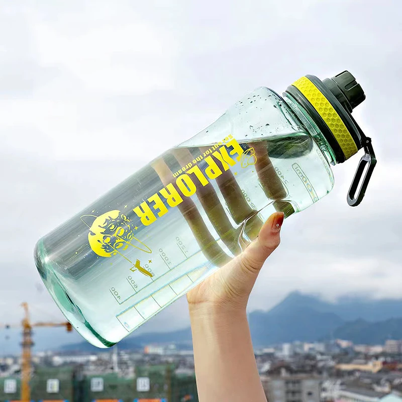 

1100/1500/2000/3000ML Sports Water Bottle Leakproof Space Drinking Cup Portable Gym Bottle for Fitness Outdoor Plastic Drink Cup