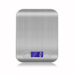 Sleek Stainless Steel Digital Kitchen Scale with LCD Display (10kg - 1g)