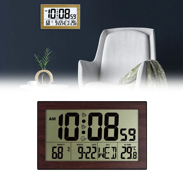 Reloj digital multifuncional, hora, semana, fecha, LCD, , Snooze