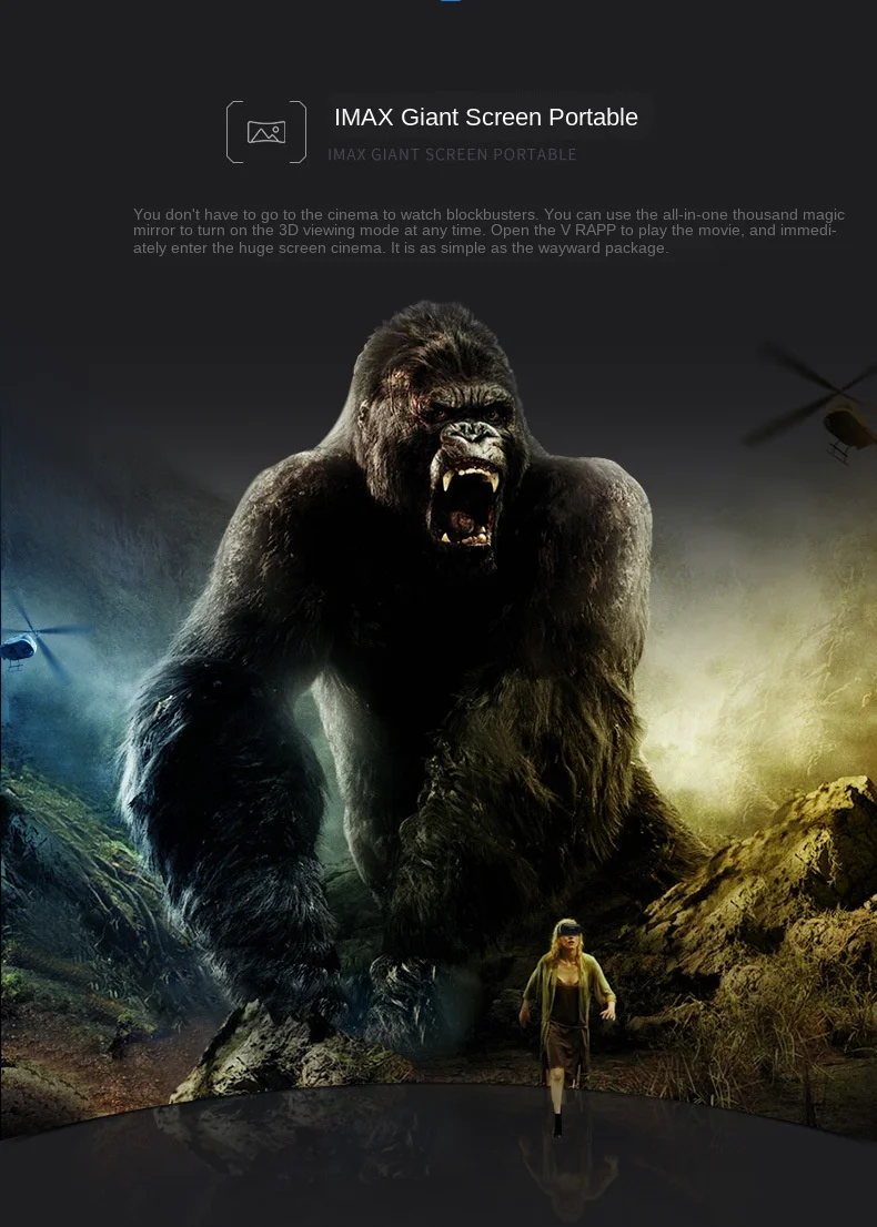 Virtual Reality Glasses 2G + 16G VR All In One AR Glasses With HD Screen 2K 3D 2560X1440 Bluetooth Game Wifi OTG