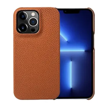 Luxuriöse Echtlederabdeckung für iPhone 14 Pro Max - Business-Handyhülle Rückseite für iPhone 13, 15 Pro, 11, 12, XR, XS Max Coque