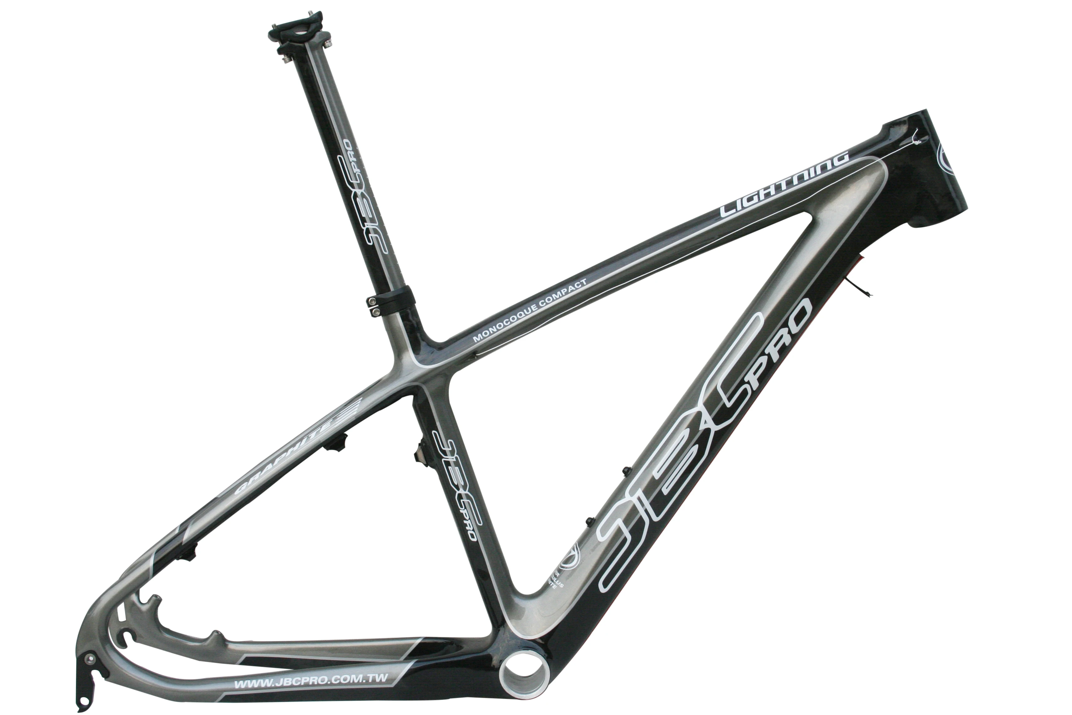 

JBC Lightning Carbon MONOCOQUE MTB Frame with Seat Post and BB30 48cm Gray