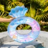 1PC  Transparent shell shape  Baby float  Pool floats kids  Pool float   Children's seat with swimming ring 5