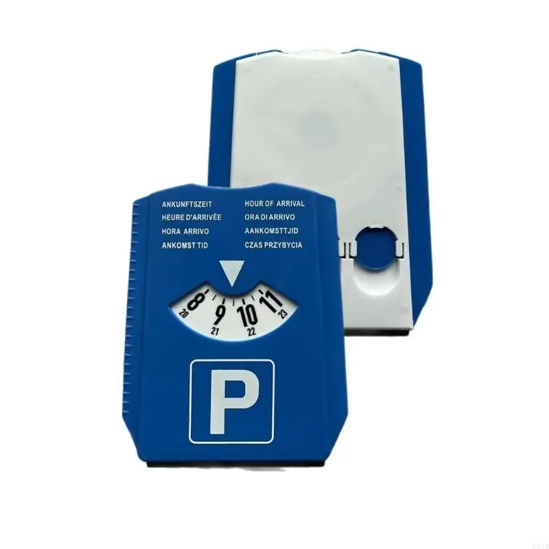 P04D Parking Meter Ice Scraper Time Display Disc Car Windshield Snow Shovel Return Time Note Snow Remover Timer Clock