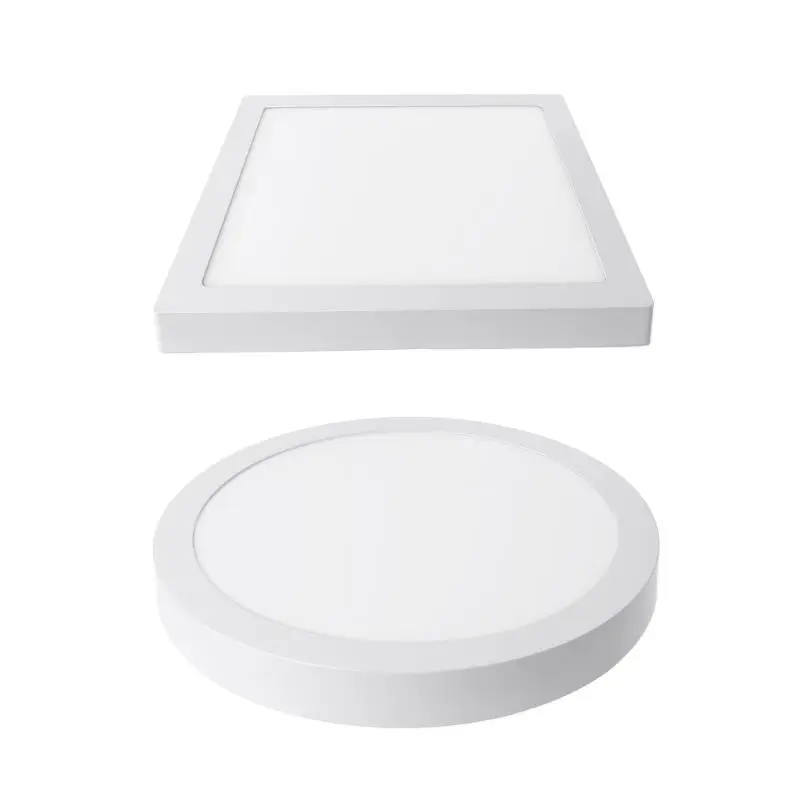 

LED Panel Light 24W AC90-265V No Drill Mount Indoor Lighting Round Square Surfac