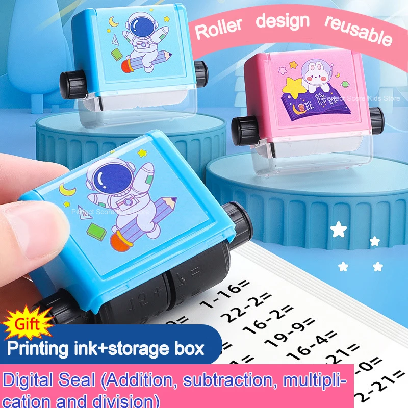 

Math Roller Stamp Within100 Addition Subtraction Multiplication Division Practice Mathematical Operation Reusable SchoolSupplies