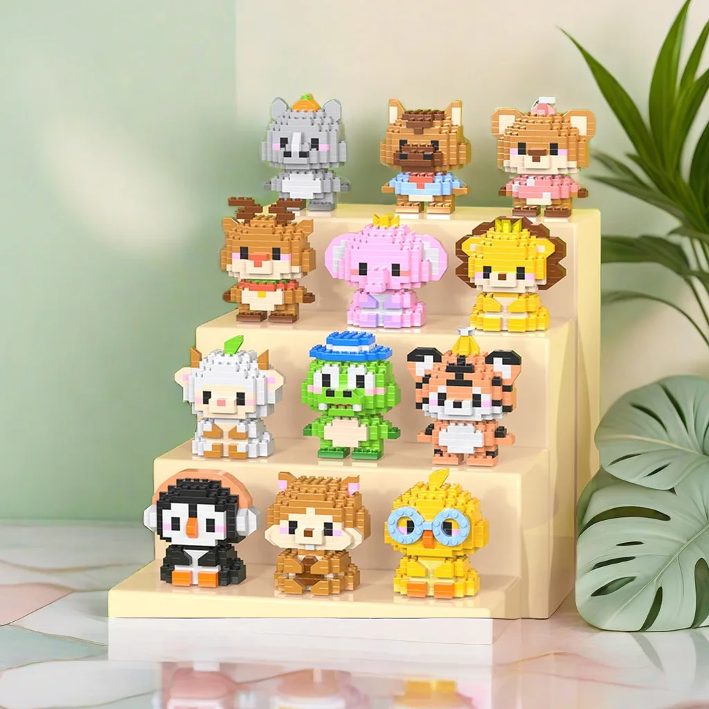 Penguin Mini Block Animal Reindeer Micro Building Block for Adults 3D Model Educational Bricks for Children Boys 6 Year Old Gift 6
