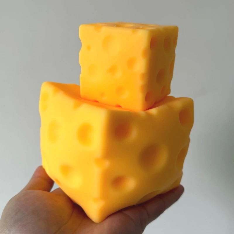 Jumbo Cheese Squeeze Toy - Extra Large Slow Rebound Fidget Ball