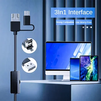 3.9/5.5/7.0/8mm 1080P 3IN1 Single Dual Lens Endoscopic Inspection Tool Camera Piping Endoscope For Android Mobile Smartphone Car 1