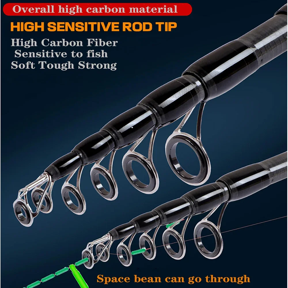 GHOTDA New Carbon Telescopic Lure Rod 1.8M -3M Spinning Rod/Casting Rod  professional fishing rod Jigging Fishing Tackle - AliExpress