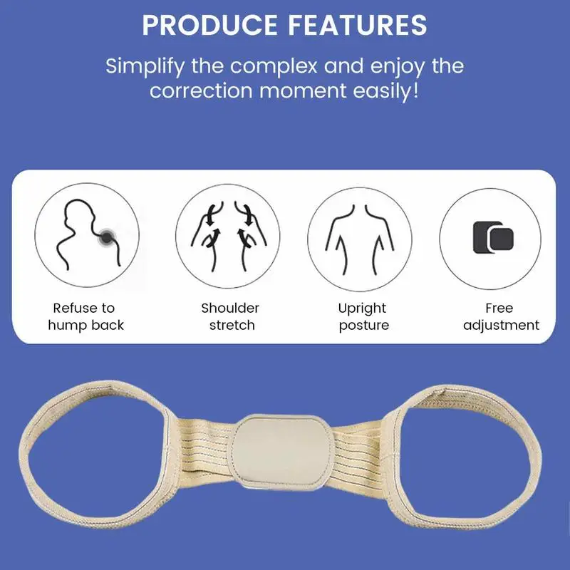Fitness Accessories Adjustable Clavicle Posture Corrector Men Women Upper Back Brace Shoulder Lumbar Support Belt Lightweight Posture Correction