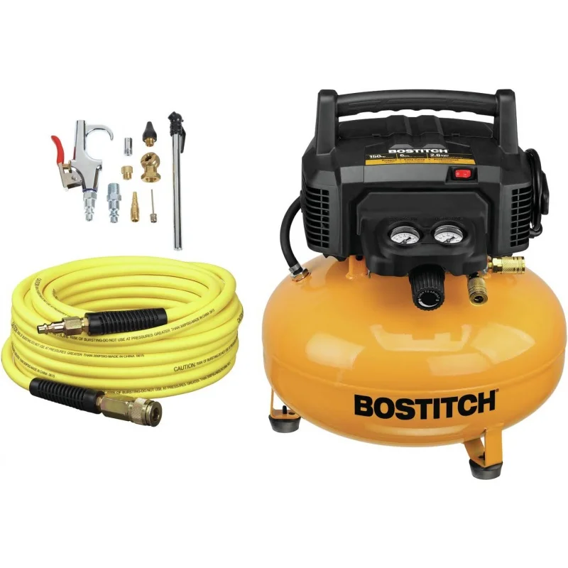 

BOSTITCH Air Compressor Kit, Oil-Free, 6 Gallon, 150 PSI (BTFP02012-WPK)