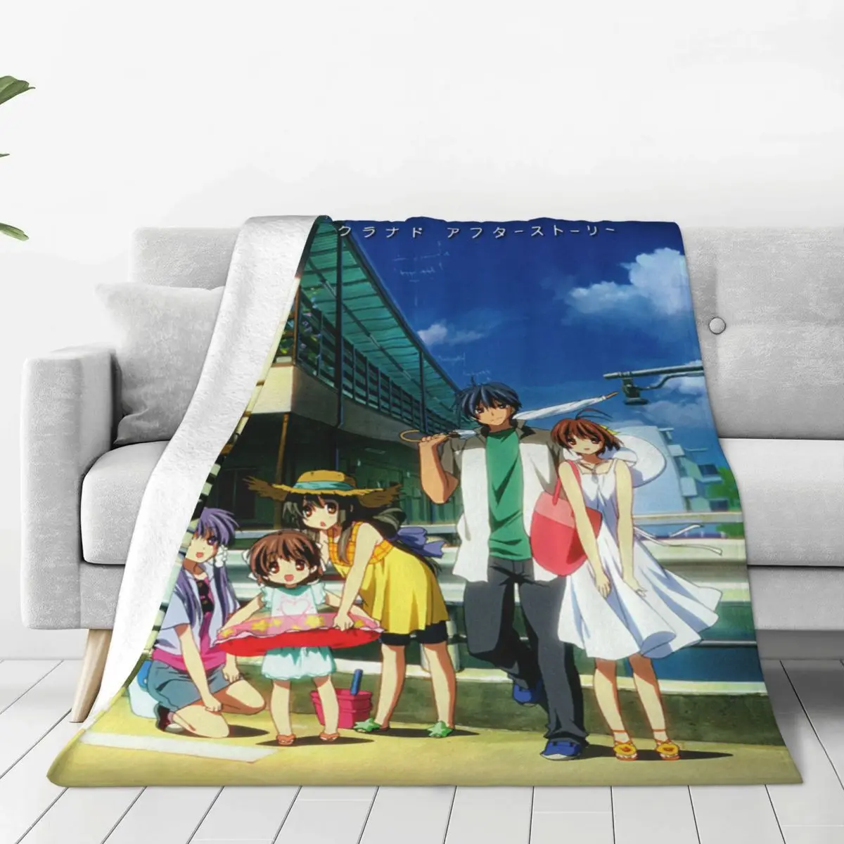 

Мультяшные одеяла Clannad, чехол для дивана, флисовое многофункциональное одеяло с анимацией для осени и зимы, покрывало для постельного белья, кушетка