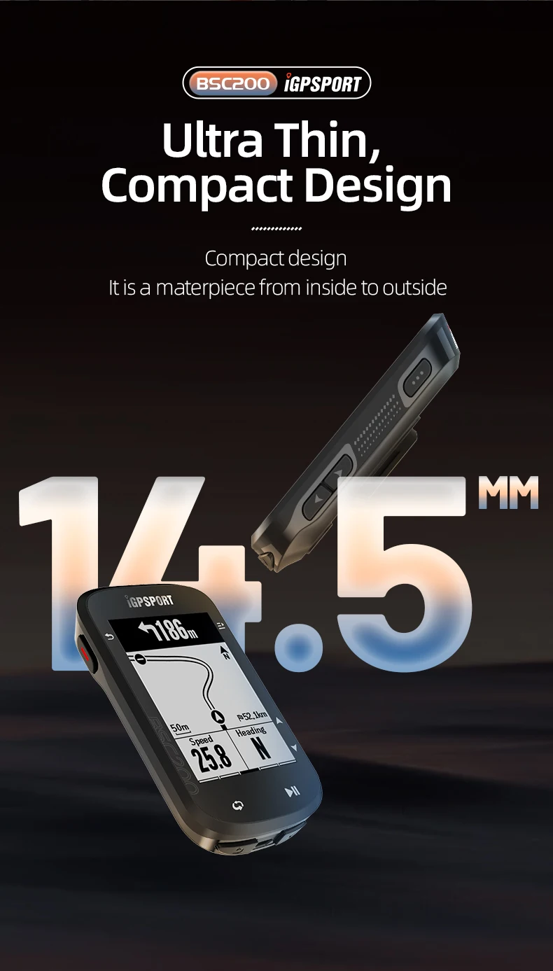 Description Picture 5 of itemIGPSPORT BSC200 GPS Bicycle Computer Cycling Odometer Wireless Speedometer Route Navigation ANT+ Bluetooth 5.0 Accessories