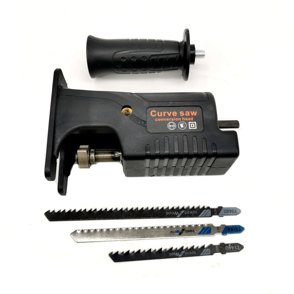 Saw Adapter Portable Reciprocating Electric Drill Modified Electric JigSaw Power Tool Wood Cutter Machine Attachment with Blades