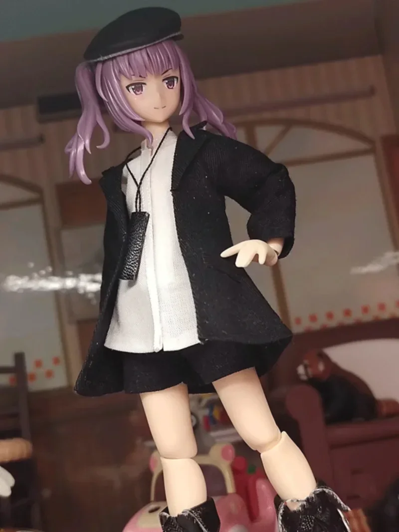 

1/12 Scale Female Soldier Clothes Coat Wind Model for 6'' Figma Azone12