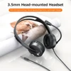 Lenovo Lecoo HT106 3.5mm Wired Head-mounted Headset with Adjustable Microphone for Voice Call Web Conference Online Teaching 5