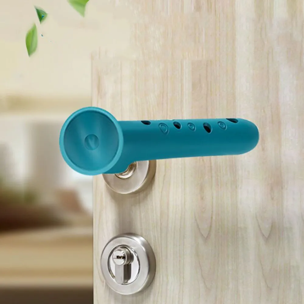 

Silicone Door Handle Hole Free Protective Cover Anti-collision Kid Safety Protect Noiseless Suction Cup Doorknob For Bathroom