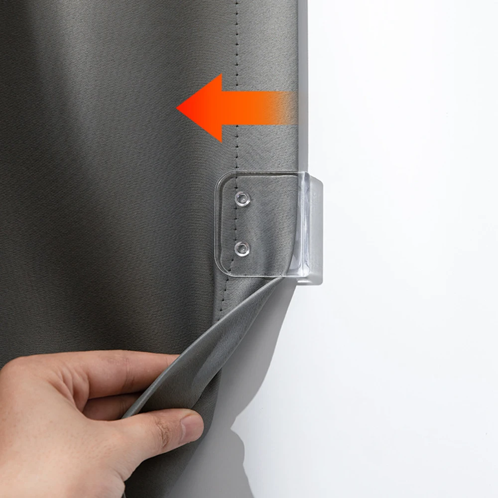 Shower Curtain Clamp 4PCS Non-Punching Shower Curtain Organizer Does Not Harm Wall Transparent Retainer