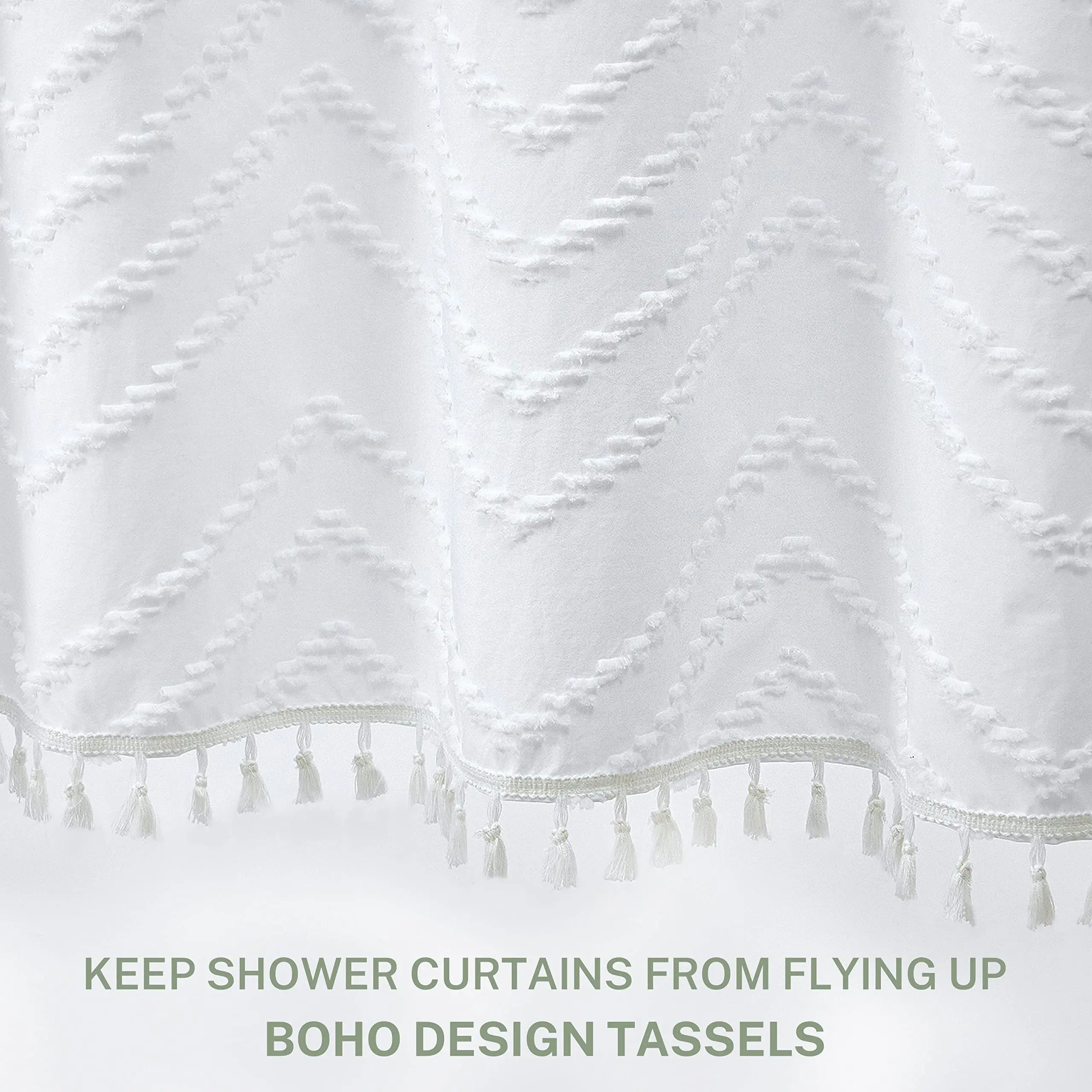 Boho Shower Curtain Tassel Woven Fabric Waterproof Bathroom Curtains With Hooks Modern Bathtub Curtain Bathroom Accessories 1Pc shower curtains