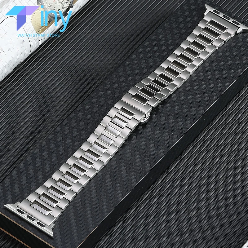

Titanium Strap for Apple Watch Ultra Band 49mm 45mm 41mm Butterfly Buckle Bracelet IWatch Series 8 7 6 5 4 3 SE 40mm 44mm 42mm