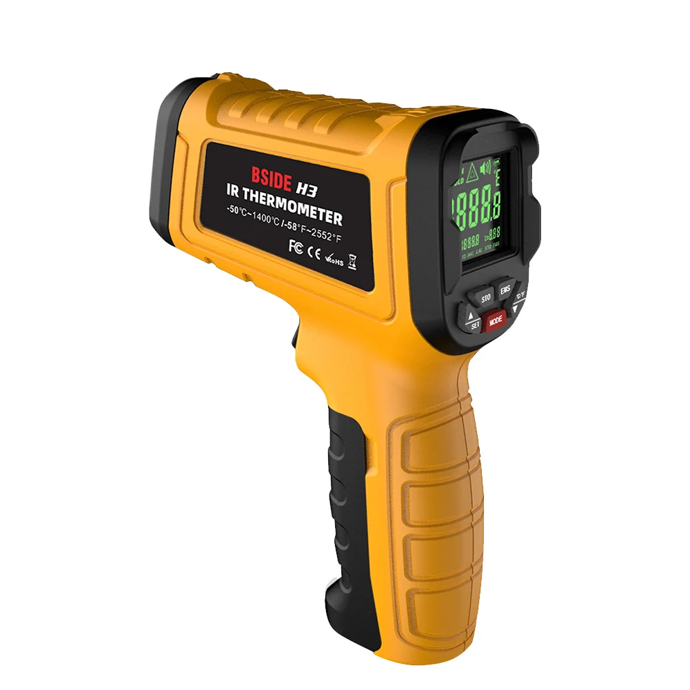 

Multifunctional Smart H3 Infrared Thermometer Gun -50~1400°C Non Contact Handheld Digital Laser Industrial Temperature Measuring