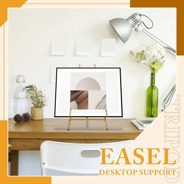 Art Painting Easel for Table Top Floor Load Bearing Metal Easel Stand for Displaying Book Photo Wedding Sign Art Photograph 3