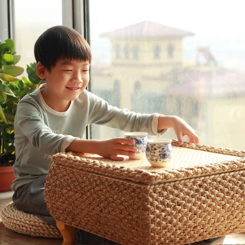 Tavolino da tè in rattan minimalista per piccoli spazi - immagine 2