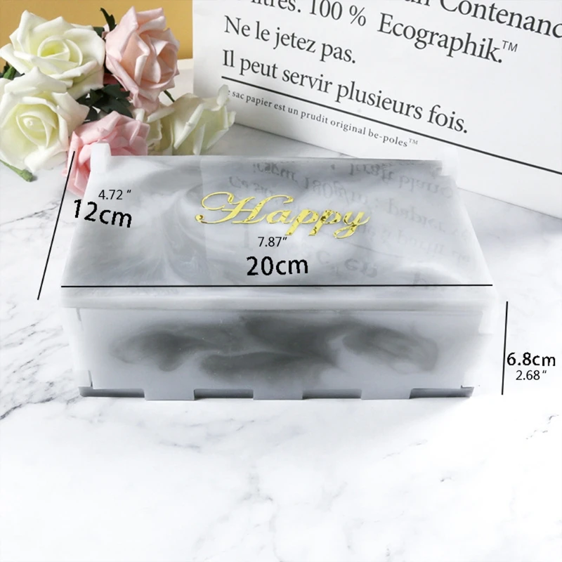 Epoxy Crystal Resin Silicone Mold 1 Set Resin Storage Box Mould for DIY Home Decoration Jewelry Making Drop shipping