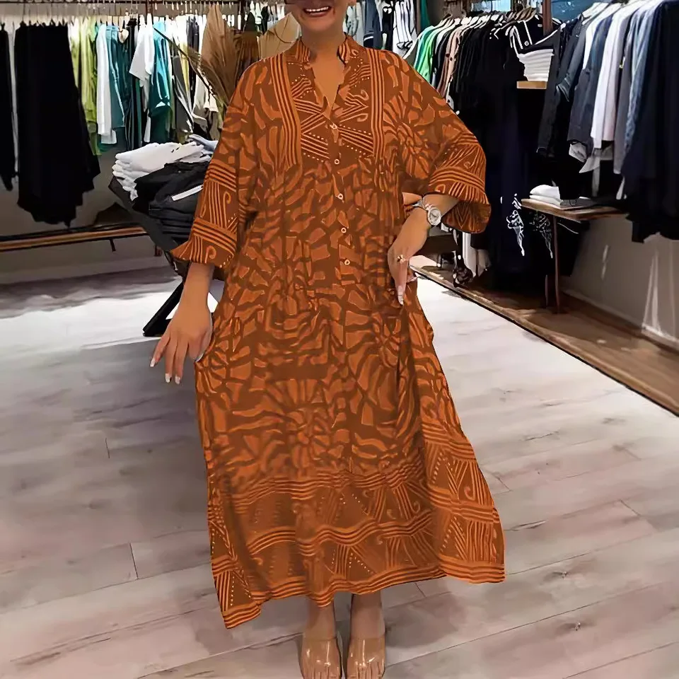 chinese dress ladies Bazin Rich African Dress in XS to 6X main image 1
