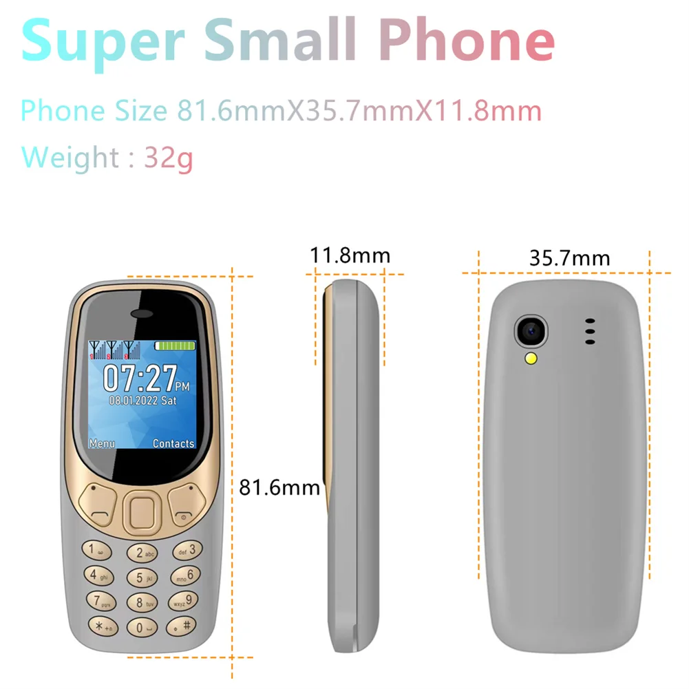 New Q3308 Pro 3 SIM Card 3 Standby Mini Small Mobile Phone Dial Magic Voice Fm Radio Celulares Wireless Call Recording Cellpone mobile phones