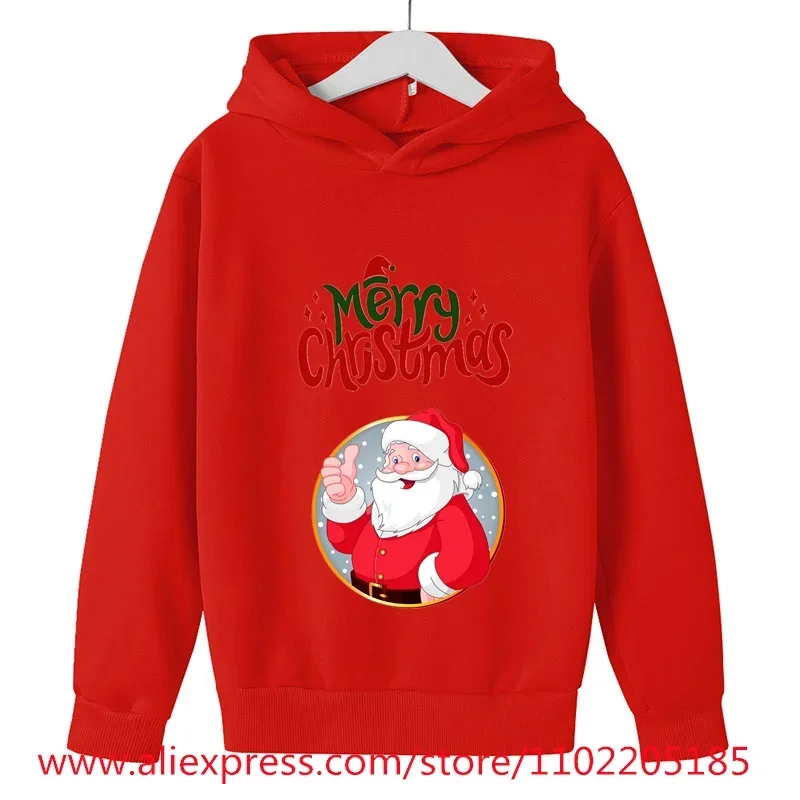 thumbnail image 1 of Christmas Hoodie Set Kids Clothes Girls Hooded Tracksuit Boys Santa Claus Sweatshirt 2pcs Children Stranger Things Clothing, 1 of 5