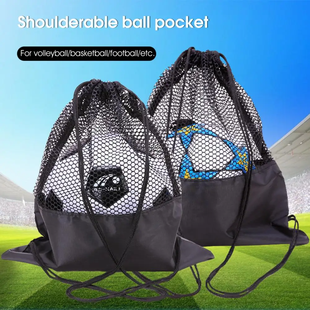 Sports Ball Storage Bag Sports Ball Bag Mesh Basketball Storage Bag Football Soccer Backpack Volleyball Ball Storage Bags Bundle Rope Sports Backpack