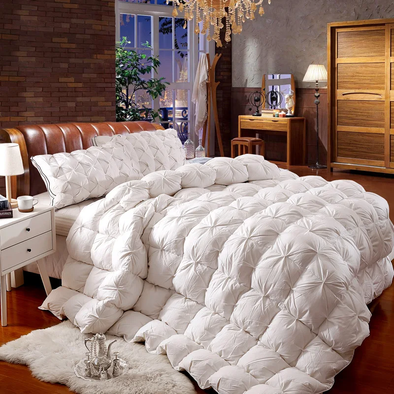 

Антибактериальное теплое пуховое одеяло, однотонное зимнее одеяло, теплое одеяло для одного и двух человек, весеннее и осеннее одеяло