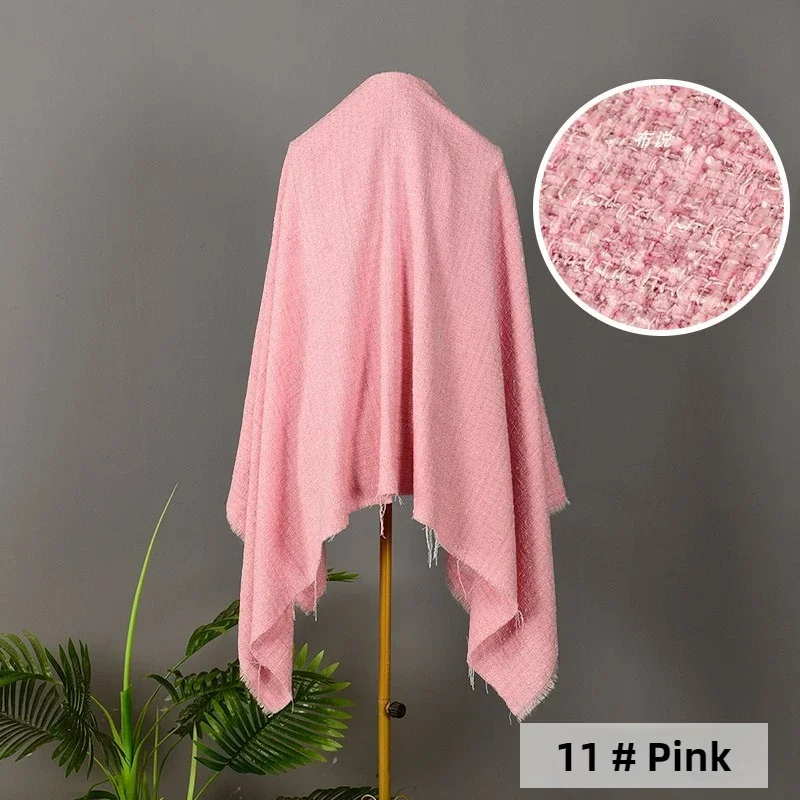 Tweed Fabric Textile By The Meter for Dress Suits Coats Skirts Diy Sewing Needlework Cloth Fluffy Soft Thick Black Pink Beige 2