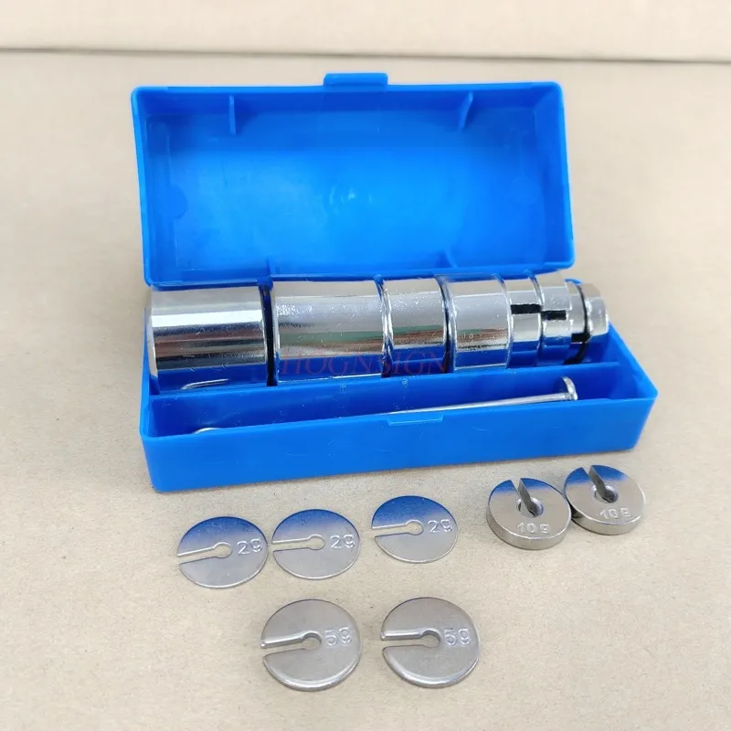 Metal Slotted Weight Set Scale Balance Calibration with Hanger Case Physics Experiment 17Pcs/Set 2g-200g physics experimental equipment