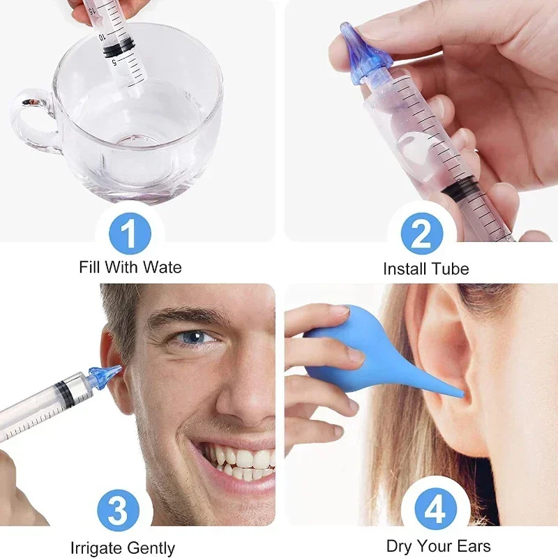 1PCS Ear Cleaner Irrigation Kit Ear Wax Removal Tool Water Washing Syringe Comfortable Unique 12/20ML Health Care Ear Cleaner 5