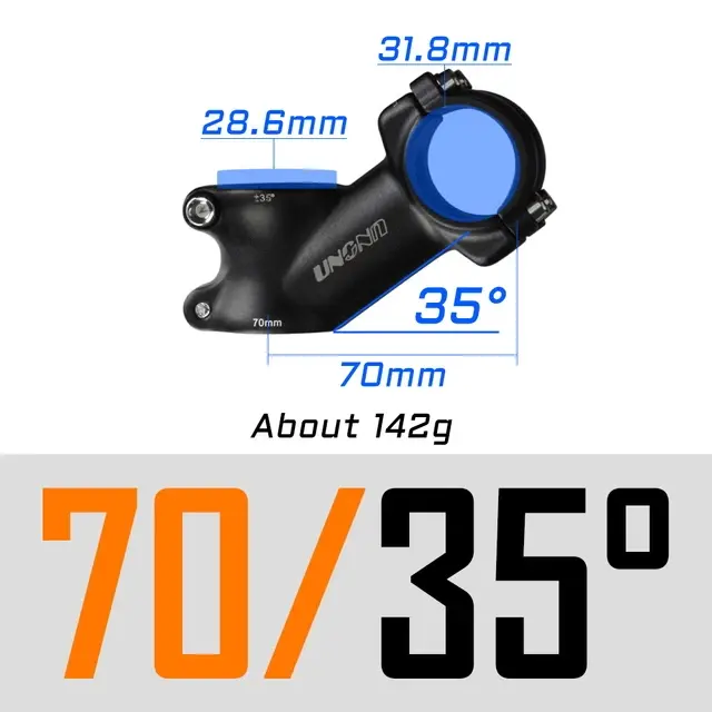 UNO MTB Bike Stem -7 17 35 Degree Ultralight Aluminum Alloy 31.8mm 60 70 80 90 100 110 120 130mm Road Bicycle Stem King Alloy - Image 15