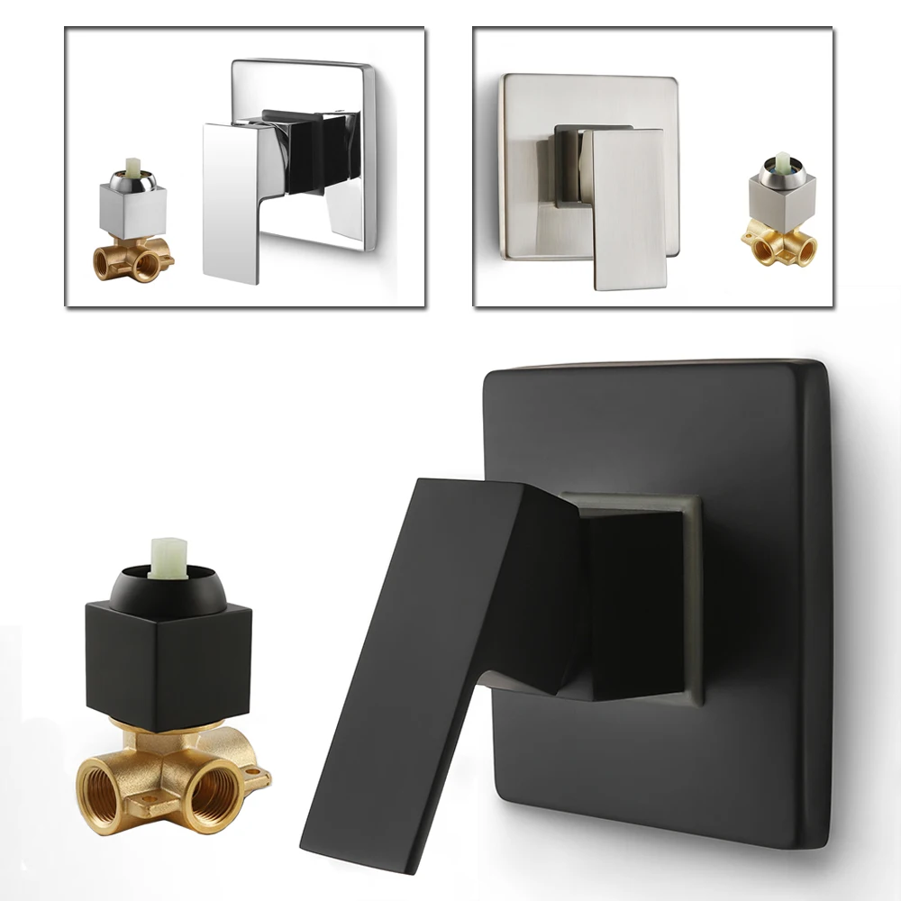 Skowll Warm En Koud Mengkraan Body Kraan Koper Zwart Enkele Handvat