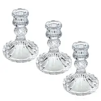 European Style Simple Glass Candle Holder Household Dining Table Candle Holder Creative Home Decor 1