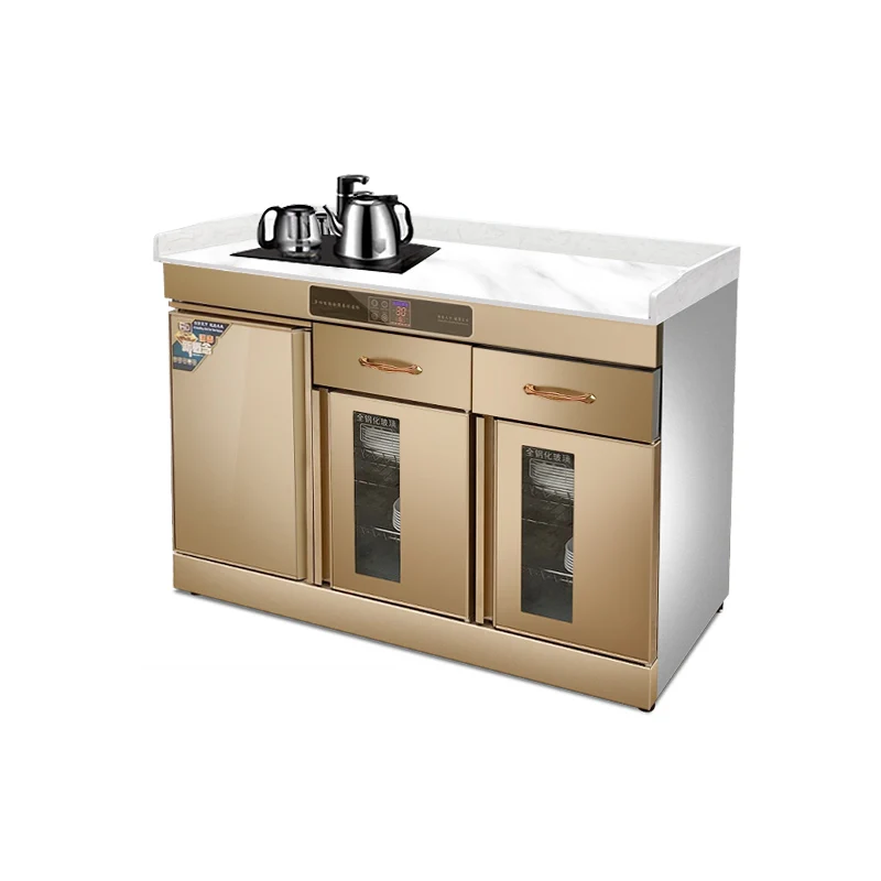 

Marble countertop tea cabinet disinfection cabinet commercial two-door restaurant