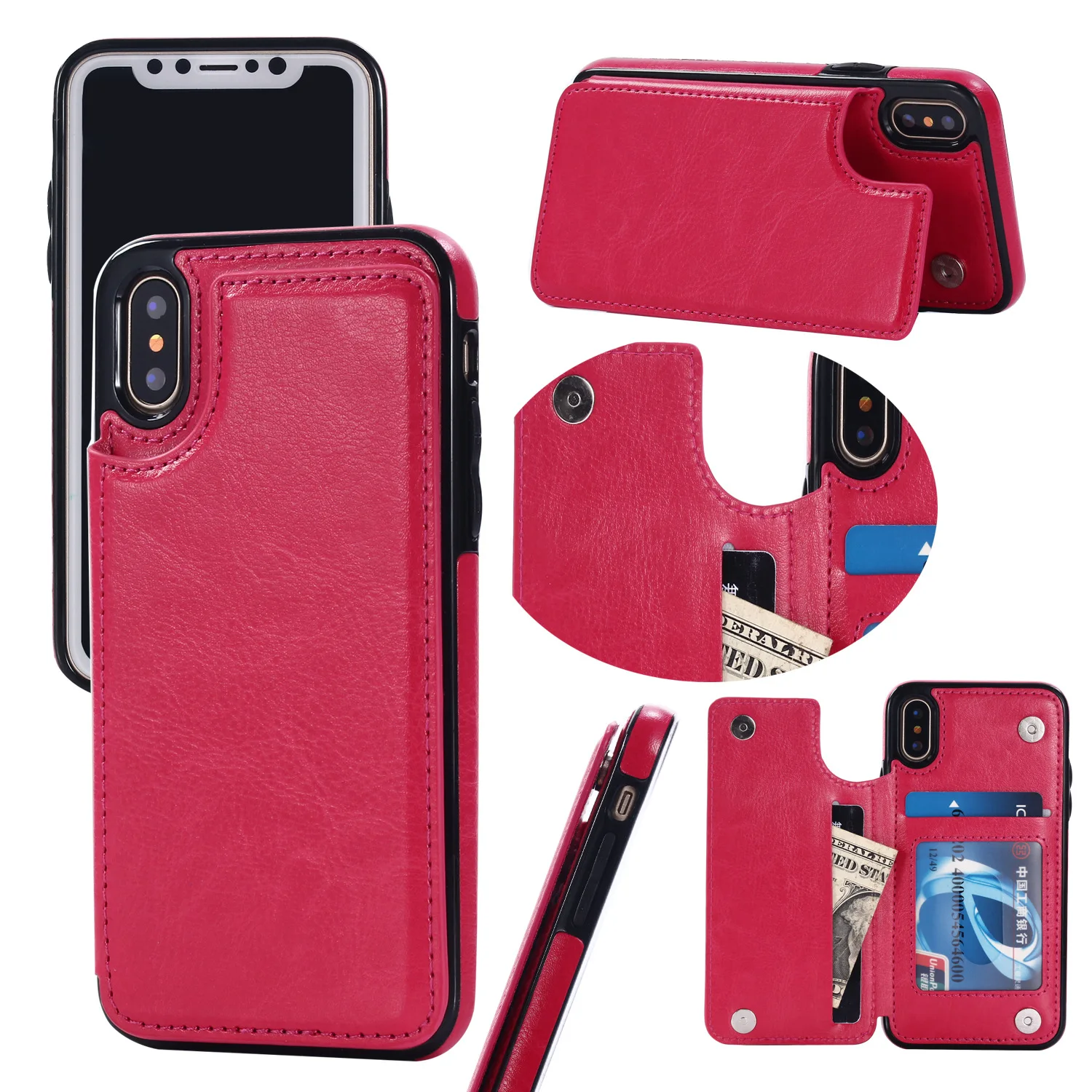 Luxurious Leather Phone Case with Card Slot and Shockproof Protection