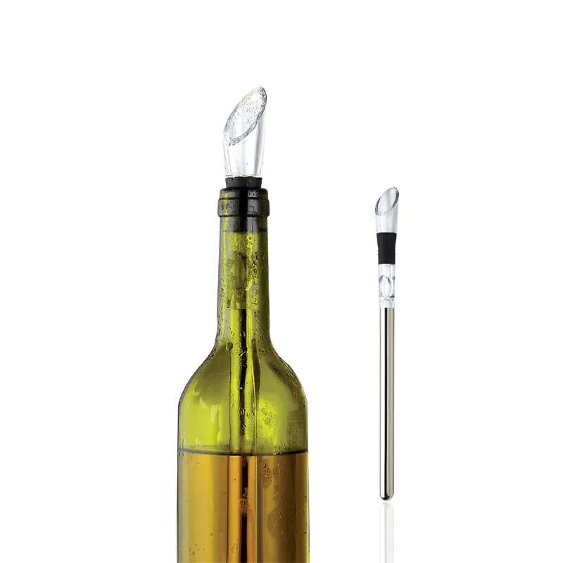 Wine Pourer Stainless with Chill Rod Wine Cooler Cooling Rod Beer Beverage Frozen Stick Ice Cool Bar Accessories